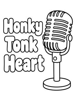 Free printable Vintage Microphone With Music Slogan coloring page