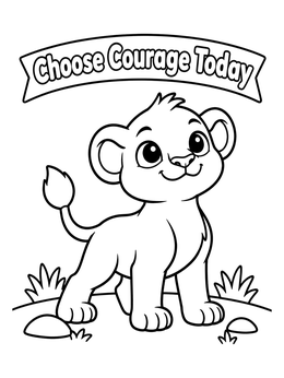 Free printable Brave Little Lion Cub coloring page