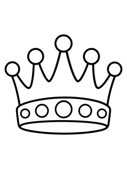 Free printable Five Point Royal Crown coloring page