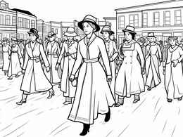 Free printable Courageous Suffragettes Coloring coloring page