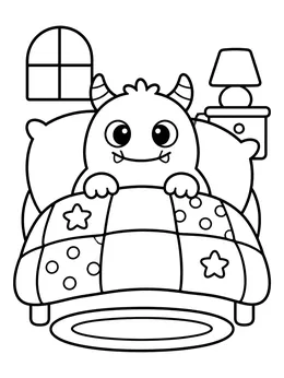 Monster Coloring Book cover page