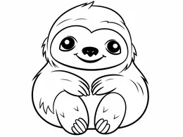Tiny Sloth Sitting And Smiling