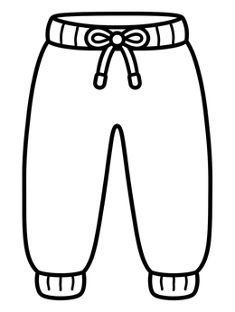 Free printable Cozy Sweatpants With Drawstring Bow coloring page