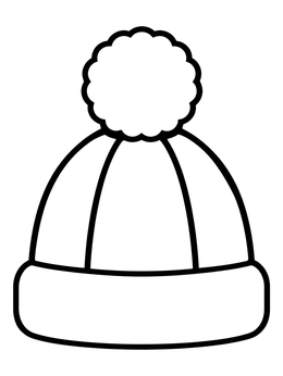 Free printable Cozy Winter Beanie With Pom Pom coloring page