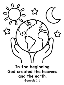 Free printable Creation Of The Heavens And Earth coloring page