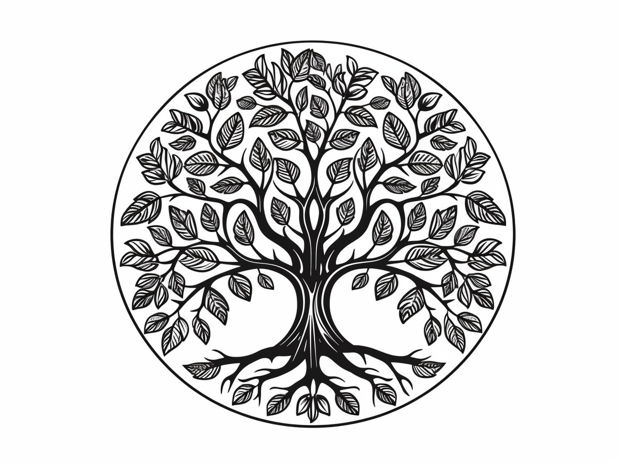 Creative Fig Tree Coloring Page - Coloring Page