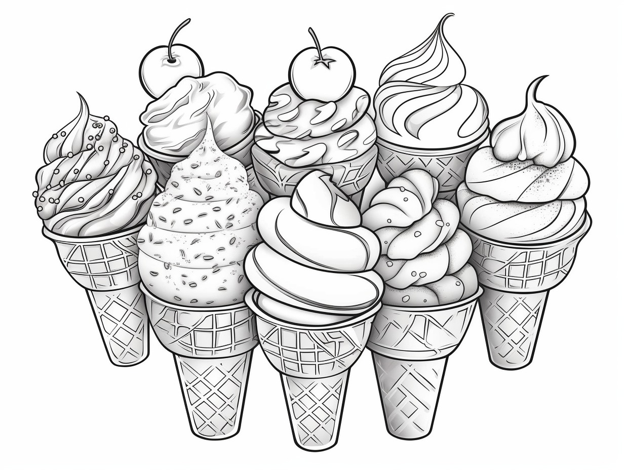 Creative Ice Cream Scoop Coloring Pages - Coloring Page