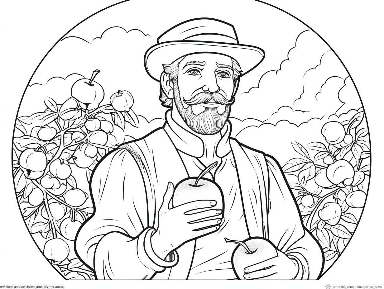 Creative Johnny Appleseed Coloring Coloring Page