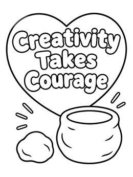 Free printable Clay Pot With Inspiring Quote coloring page