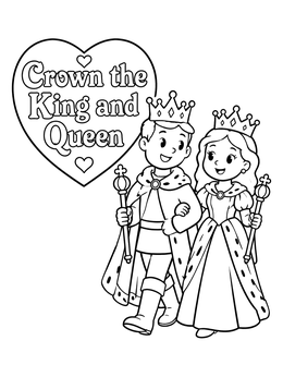 Free printable Crown The King And Queen coloring page
