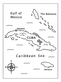 Free printable Map Outline Of Cuba coloring page