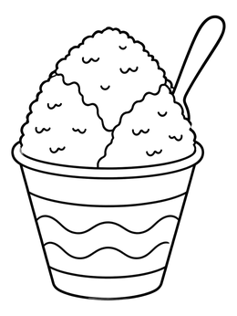 Free printable Cup Of Tasty Shaved Ice coloring page