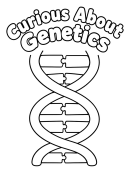 Free printable Curious About Genetics Dna Helix coloring page