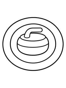 Free printable Curling Stone In Scoring House coloring page