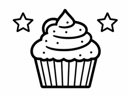 Cupcake: Sweet Sprinkled Treat With Stars