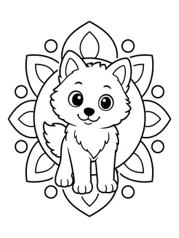 Arctic Wolf Coloring Book cover page