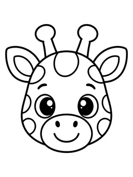 Cute Baby Giraffe Face