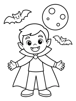 Vampire Coloring Book cover page