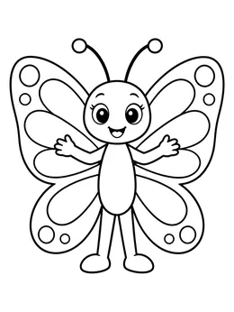 Butterfly Coloring Book cover page