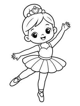 Cute Dancing Little Ballerina