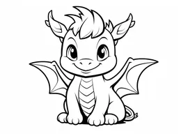 Adorable Little Dragon Smiling Happily