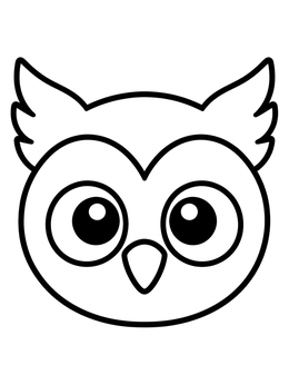 Free printable Cute Elf Owl Face coloring page