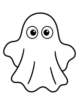 Free printable Cute Floating Bedsheet Ghost coloring page