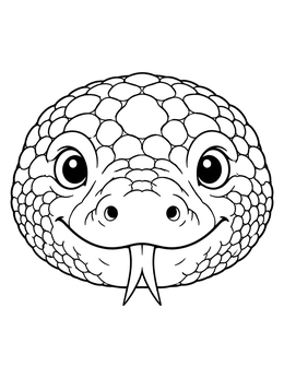 Free printable Cute Gila Monster Portrait coloring page