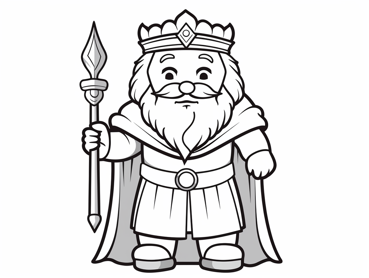 Cute God Drawing - Coloring Page