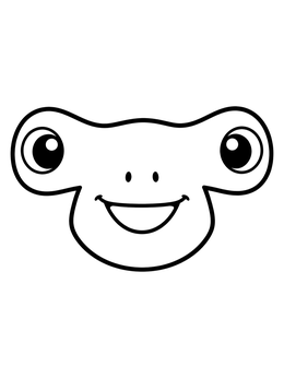 Free printable Cute Hammerhead Shark Face coloring page