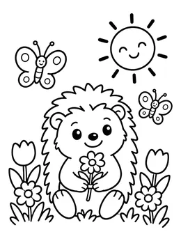 Spring Coloring Book cover page