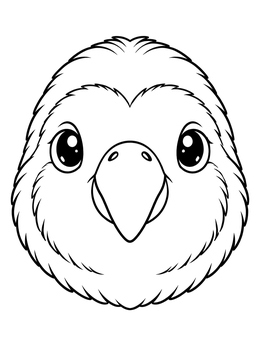 Free printable Cute Lovebird Face Close Up coloring page