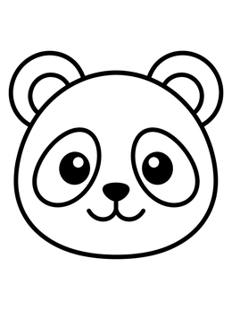 Free printable Cute Panda Face coloring page