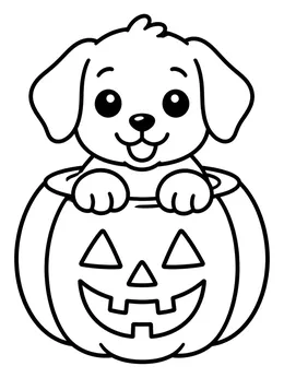 Halloween Dog Coloring Book cover page