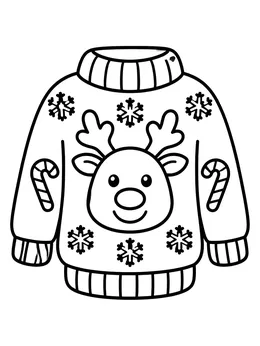 Ugly Sweater Coloring Book cover page