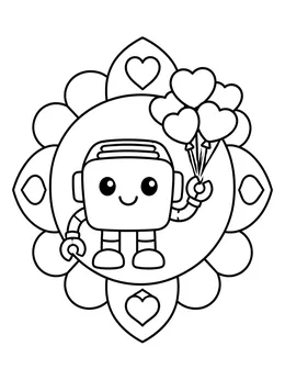 Robot Coloring Book cover page
