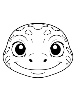Free printable Cute Salamander Face Close Up coloring page