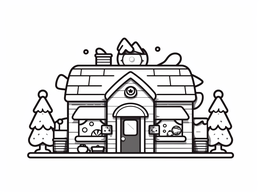 Free printable Cute Santa's Elves Coloring Page coloring page