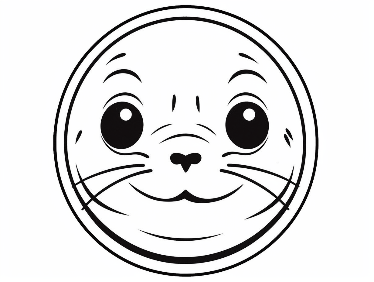 Cute Seal Coloring Sheet - Coloring Page