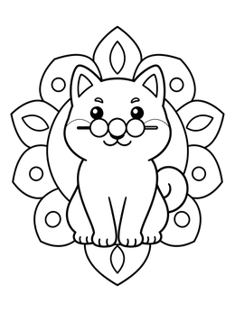 Free printable Cute Shiba Inu With Dango coloring page