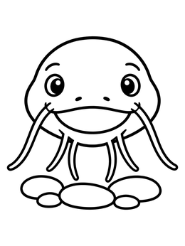Free printable Cute Smiling Catfish With Barbels coloring page
