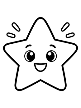 Free printable Cute Smiling Star coloring page