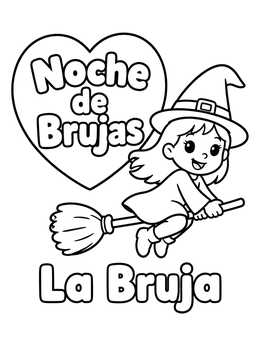 Free printable Cute Witch Flying On A Broom coloring page