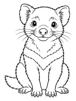 A cute cartoon baby animal on this tasmanian devil coloring page.