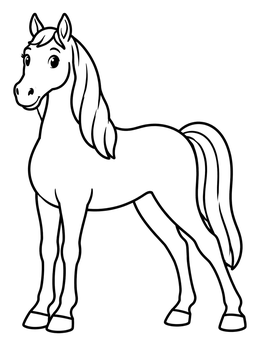 Free printable Cute Tennessee Walking Horse coloring page