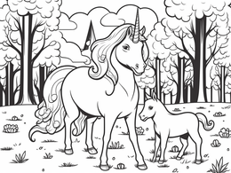 Free printable Cute Unicorn Honoring Moms Everywhere coloring page