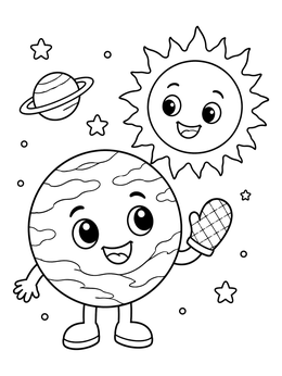 Free printable Cute Venus With Oven Mitt coloring page