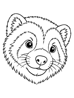 Free printable Cute Wolverine Face coloring page