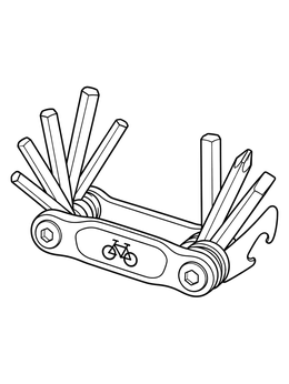 Free printable Bicycle Pocket Multi Tool coloring page