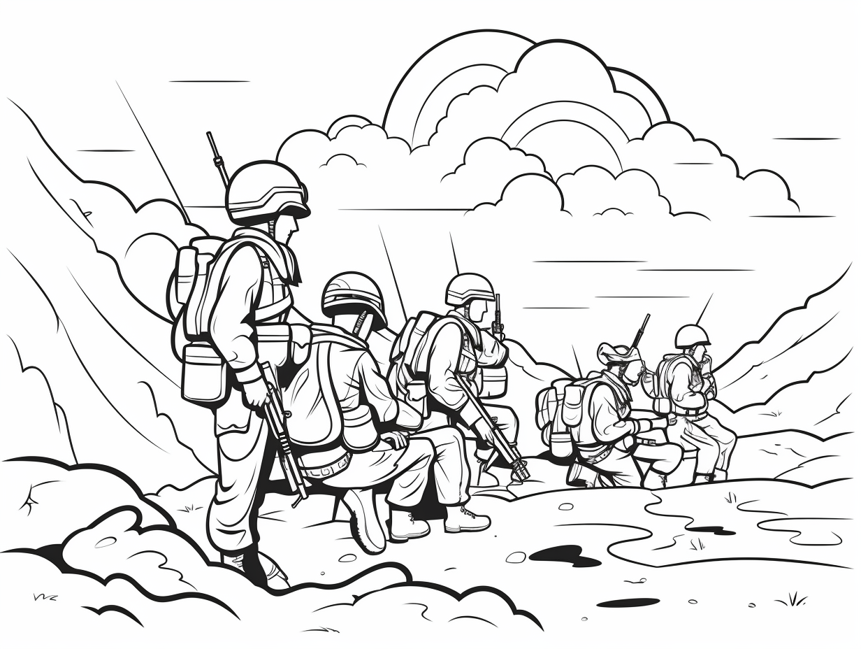 D Day Coloring For Kids - Coloring Page